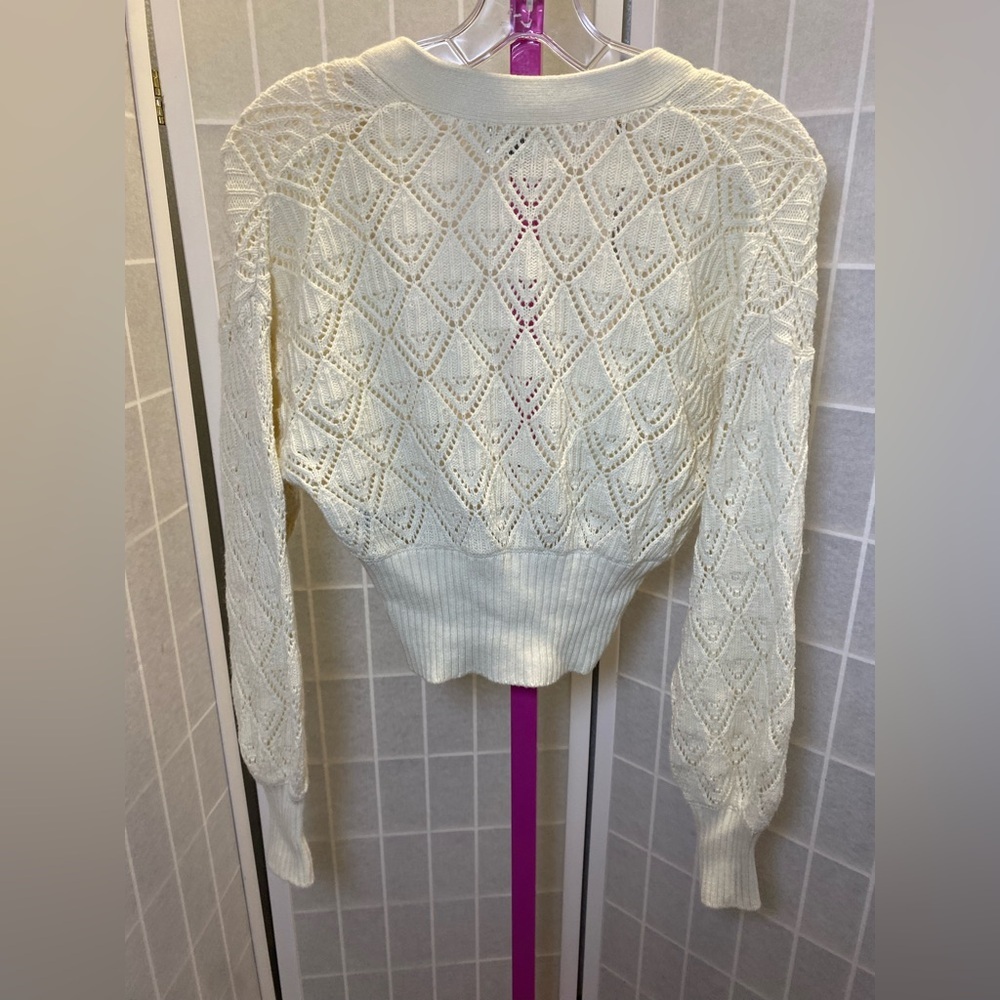 Wilfred Ivory Open-Knit Cardigan - Picture 5 of 6